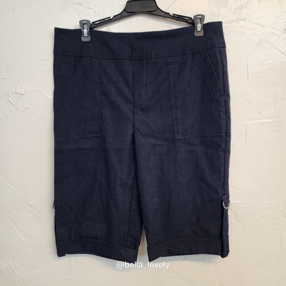 Kate Park Pants - Stretchy Dark Blue Casual Shorts
